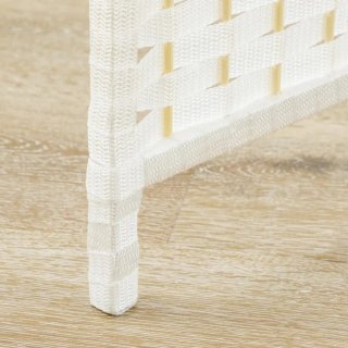 Biombo separador de ambientes mimbre blanco