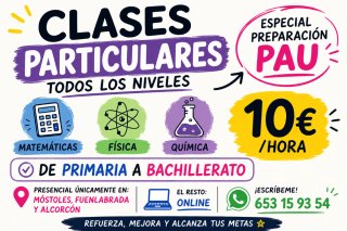 CLASES PARTICULARES DE VERANO PRIMARIA-BACHILLER