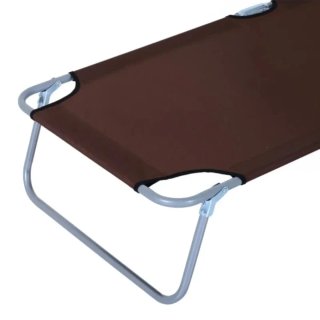Tumbona plegable marrón