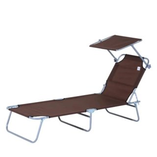 Tumbona plegable marrón