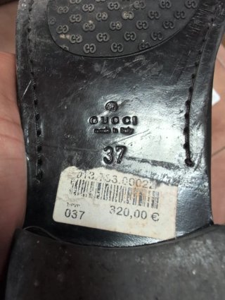 Mocasin Gucci Negro Cuero