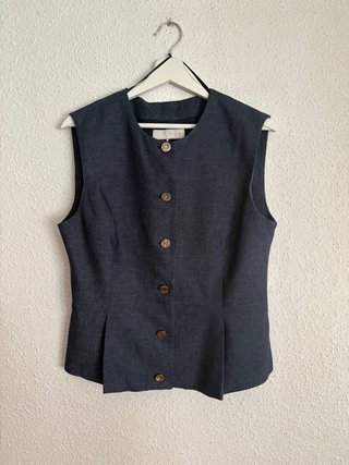 Traje Zara Lino Azul