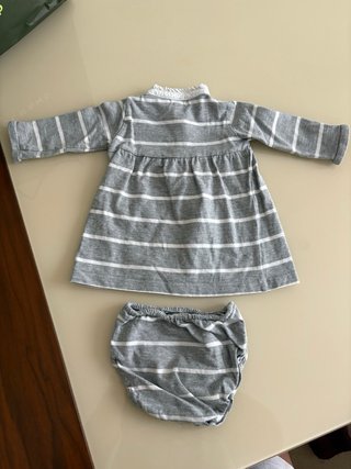Conjunto Gocco Vestido y Braguita Bebé Rayas