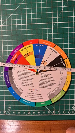Círculo Cromático Rotativo Guia de Cores