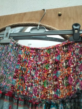 Gonnellone seta indiana patchwork