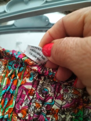 Gonnellone seta indiana patchwork