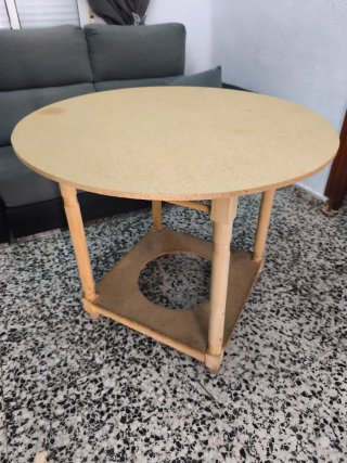 Mesa camilla redonda madera