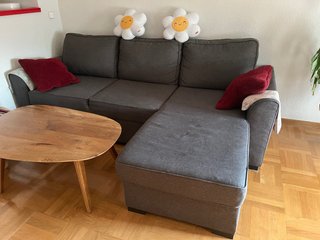 Sofá cama Chaise Longe Gris Maisons du Monde