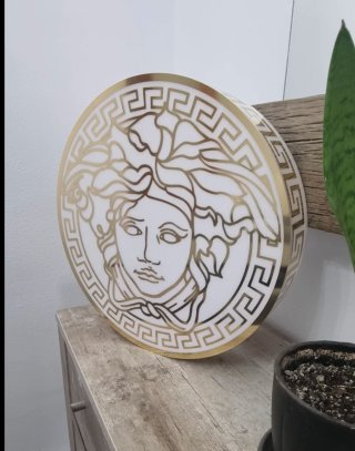 Lámpara Versace Medusa Oro y Blanco