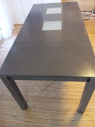Mesa de comedor 120cm madera a 184 cm.