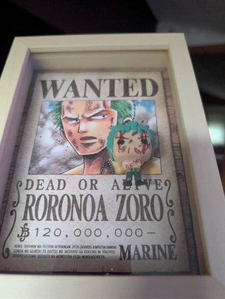 Cuadro 3D Roronoa Zoro One Piece Wanted