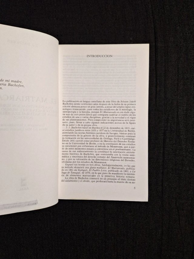 J. J. Bachofen. El matriarcado
