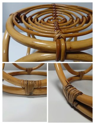 MESA AUXILIAR - TABURETE RATAN 70S