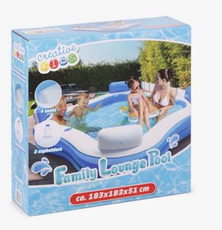 Piscina Hinchable Creative Kids Azul y Blanca