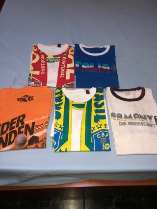 Lote 5 camisetas fútbol