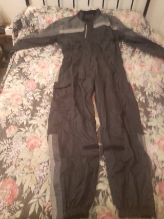 Mono impermeable moto negro/gris