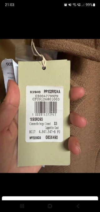 Abrigo Rinascimento Beige/Marrón