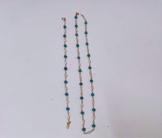 Juego Collar y Pulsera Turquesa y Perla