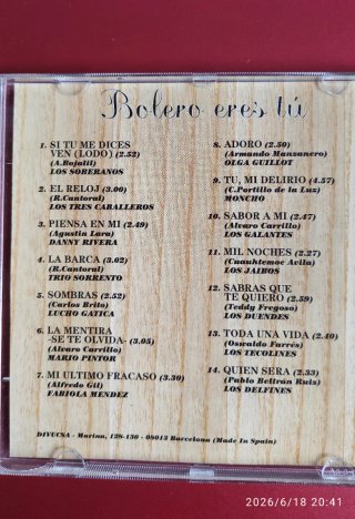 CD Bolero eres tú - Love Collection