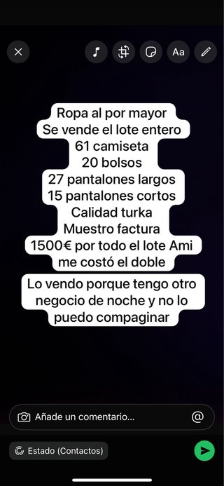 Lote Ropa al por Mayor