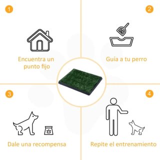 Inodoro para mascotas con césped