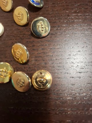 Conjunto 12 botones metal coleccionistas