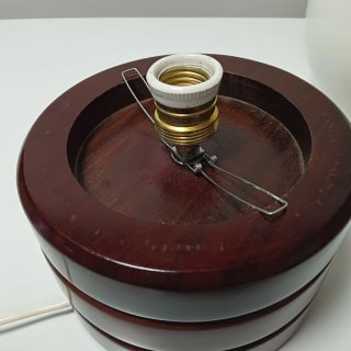 XL 35CM LAMPARA SOBREMESA MADERA 70S