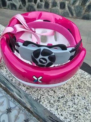 Casco infantil rosa