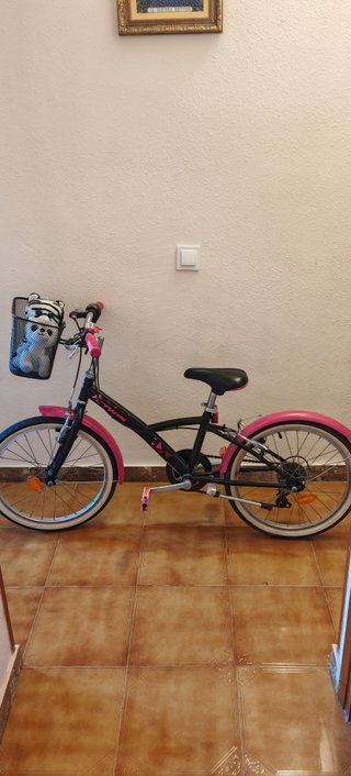 Bicicleta para niña rosa y negra