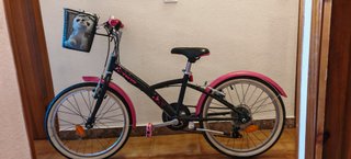 Bicicleta para niña rosa y negra