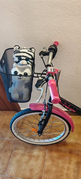 Bicicleta para niña rosa y negra