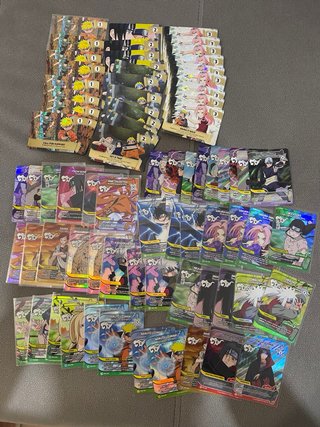 PACK  x76 CARTAS DE NARUTO MYTHOS PRIMERA EDICION