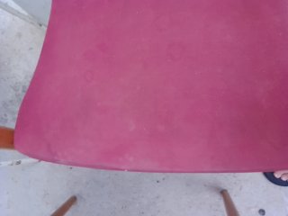 4 Sillas Comedor Madera y Tela Rojas