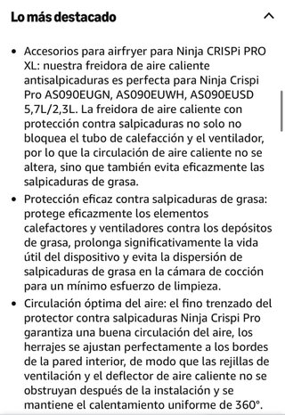 Protector salpicaduras Ninja CRISPI PRO XL