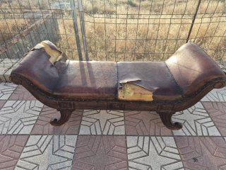Chaise longue Chesterfield cuero