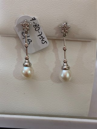 Pendientes Perlas Naturales Plata