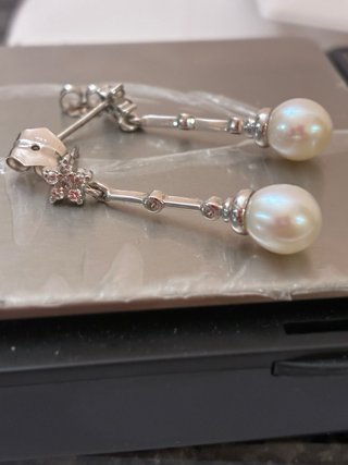Pendientes Perlas Naturales Plata
