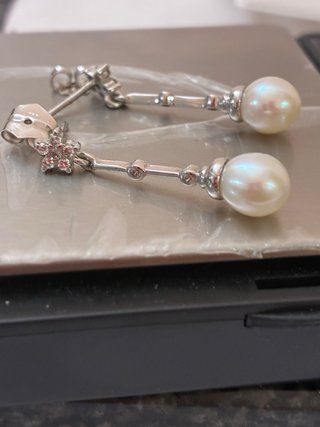 Pendientes Perlas Naturales Plata