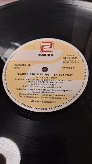 La Guardia - Cuando Brille el Sol LP Vinilo 1990