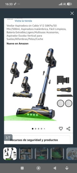 Aspiradora Blitz V12 Inalámbrica