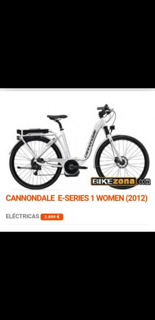 Bicicleta Eléctrica Cannondale Blanca