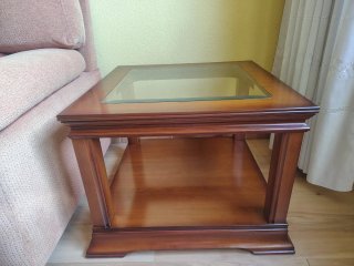 Mesa de centro madera y cristal