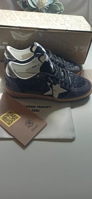 Zapatillas Golden Goose Glitter Negro/Gris