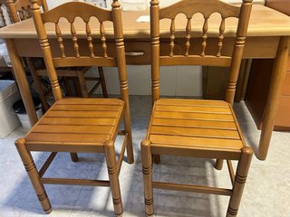 Juego 6 Sillas Madera Marrón