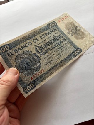Billete 500 ptas. año 1936 Burgos.