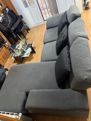 Sofá chaise longue 3 plazas con puff urge vender