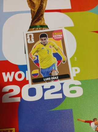 Extra Stickers Luis Díaz Bronce Mundial 26