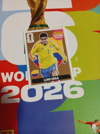 Extra Stickers Luis Díaz Bronce Mundial 26