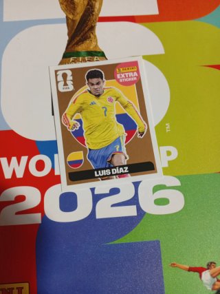 Extra Stickers Luis Díaz Bronce Mundial 26