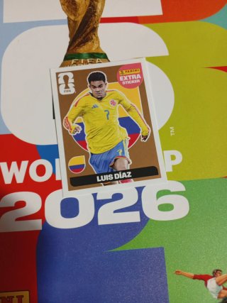 Extra Stickers Luis Díaz Bronce Mundial 26